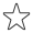 Étoile noire pleine avec bord blanc sur fond transparent.